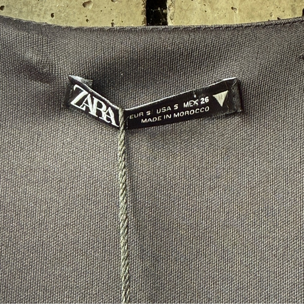 ZARA Black Ruched Dress - Picture 5 of 9